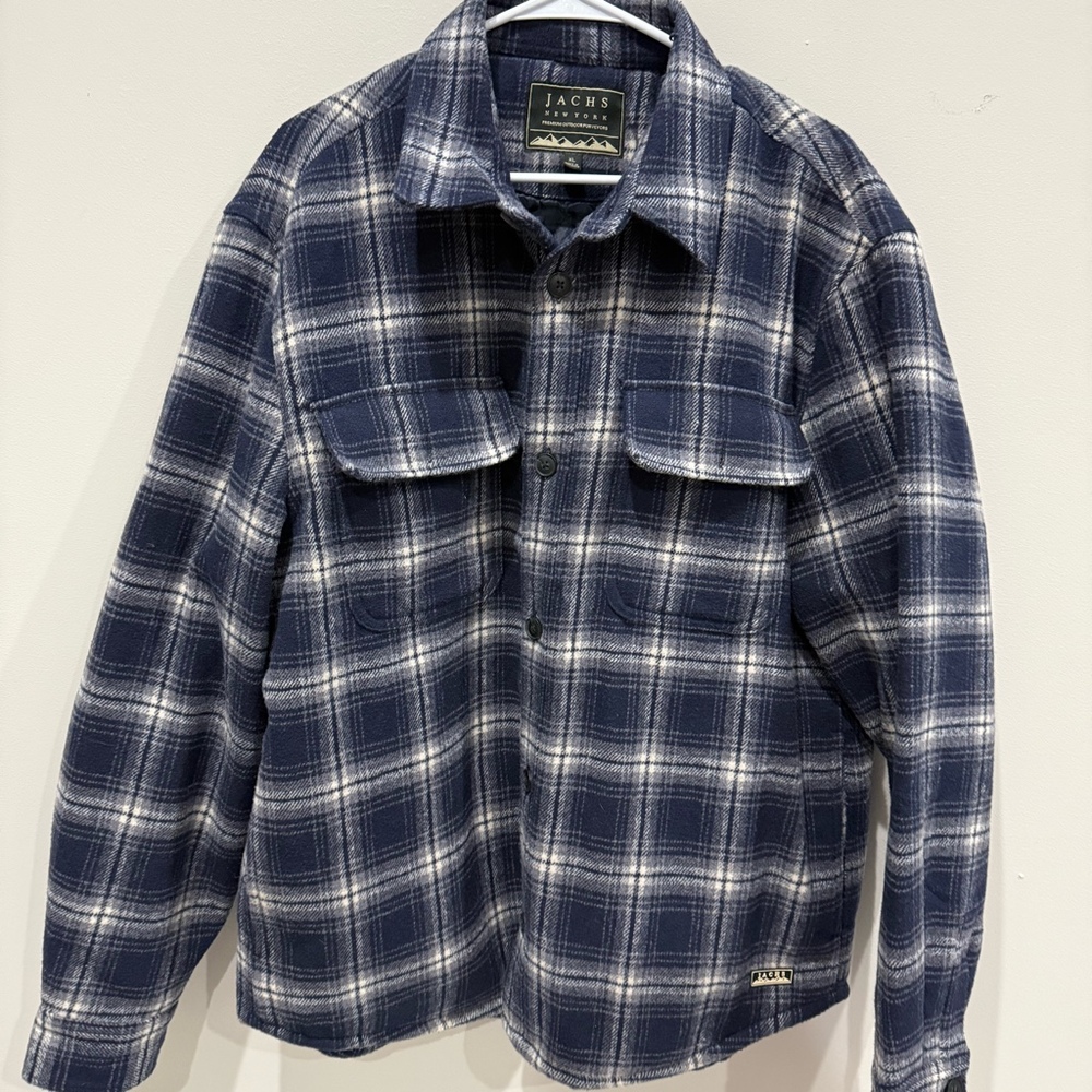 Jachs New York Shirt Jacket Thick Flannel Plaid Shacket XL